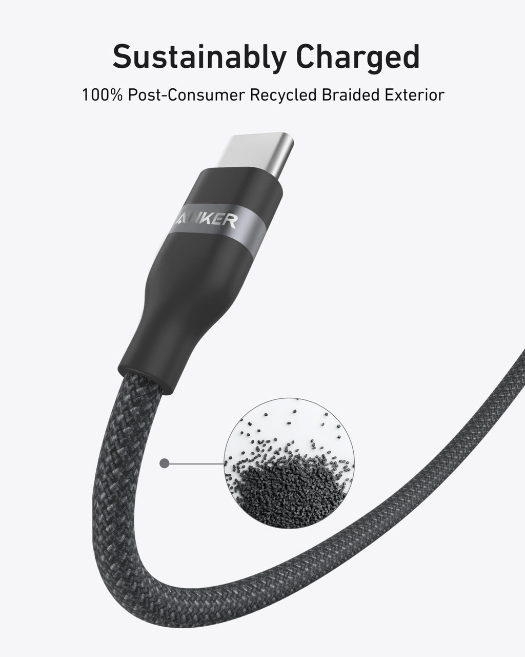 USB-C to USB-C Cable (3 ft / 6 ft, 240W, Upcycled-Braided) E6