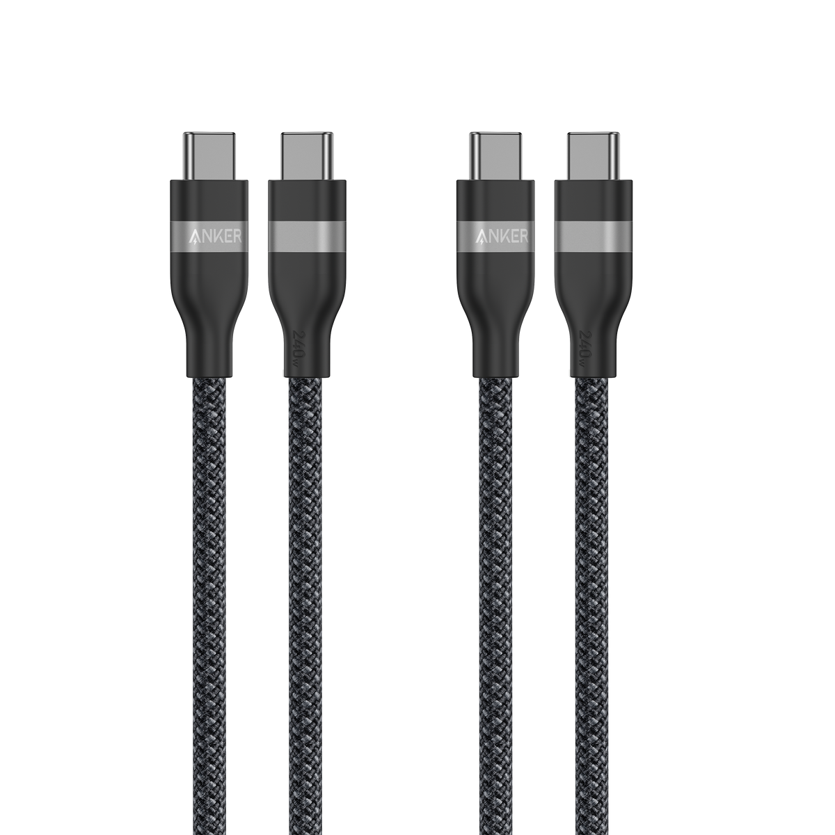 USB-C to USB-C Cable (3 ft / 6 ft, 240W, Upcycled-Braided, 2-Pack) Q3