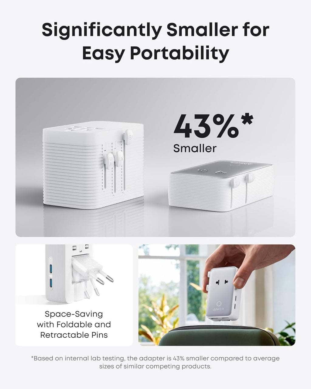 MagGo Wireless Charging Station (Foldable 3-in-1) and Nano Travel Adapter (5-in-1, 20W, 1-Pack) I7