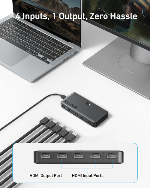 HDMI Switch (4 in 1 Out, 4K HDMI) I9