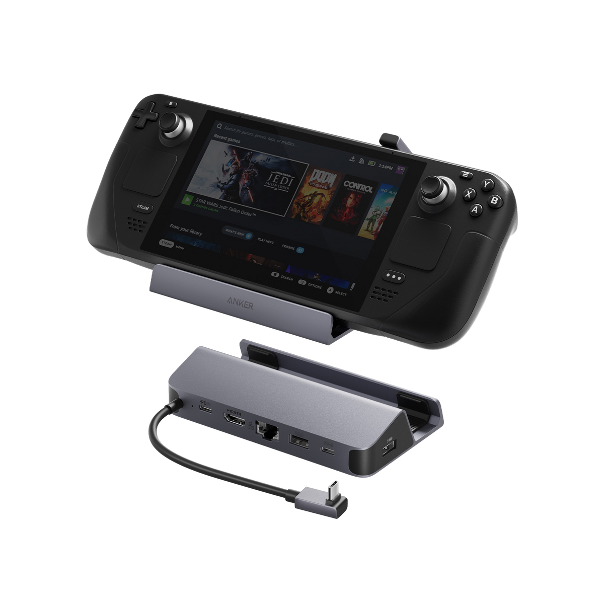 USB-C Hub (6-in-1, For Handheld Game Console) O3