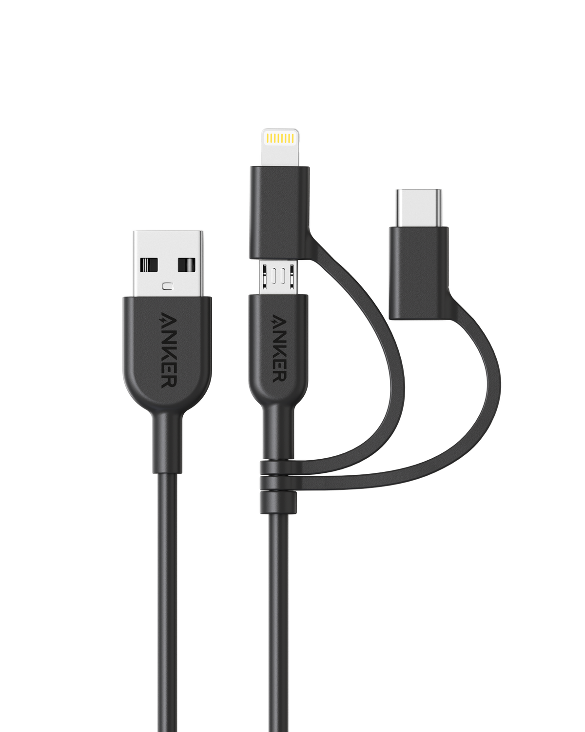 321 USB-A to Lightning Cable (3 ft 3-in-1) K4