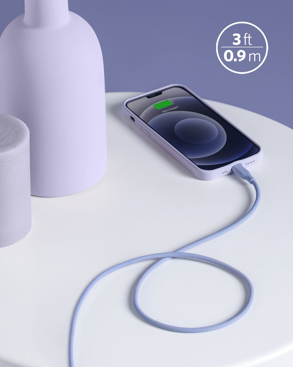 641 USB-C to Lightning Cable (Flow, 3 ft Silicone) Q6