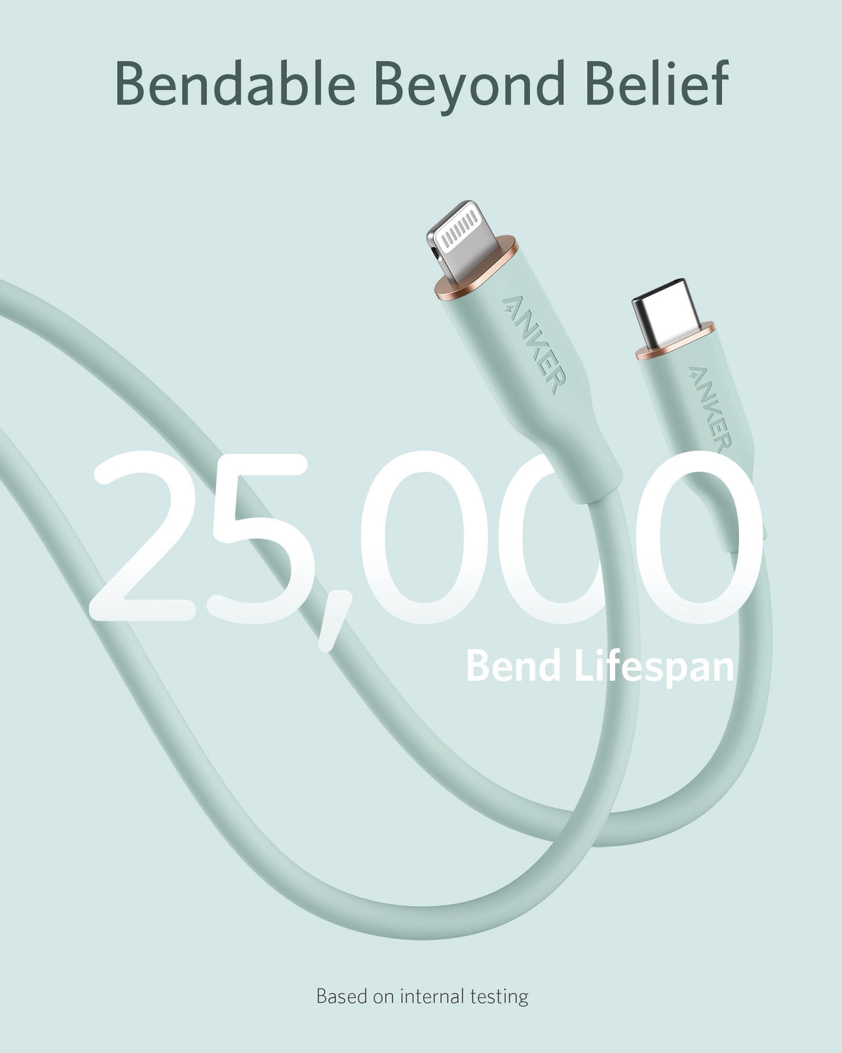 641 USB-C to Lightning Cable (Flow, 3 ft Silicone) Q6