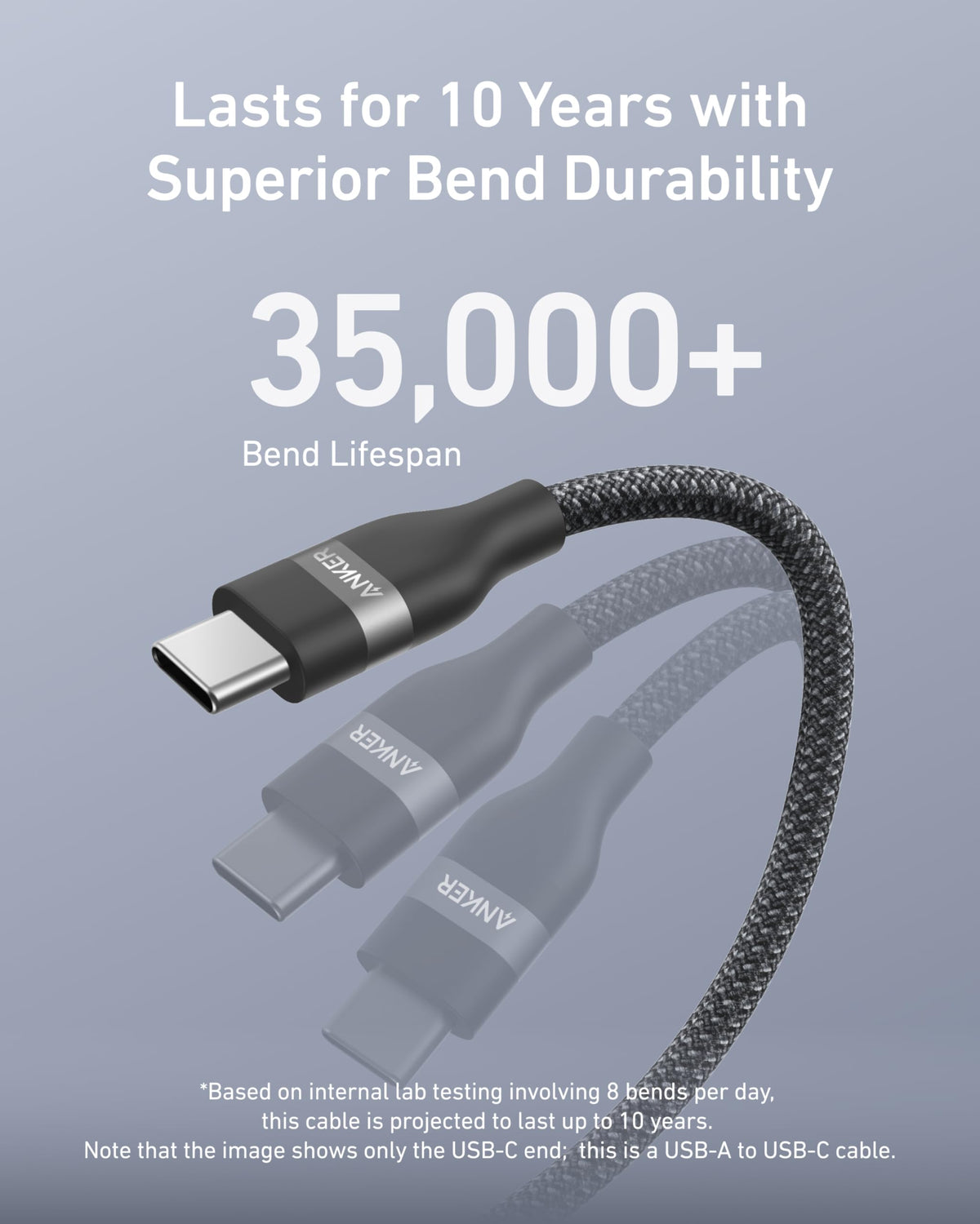 USB-A to USB-C Cable (3 ft / 6 ft, Upcycled-Braided) H0