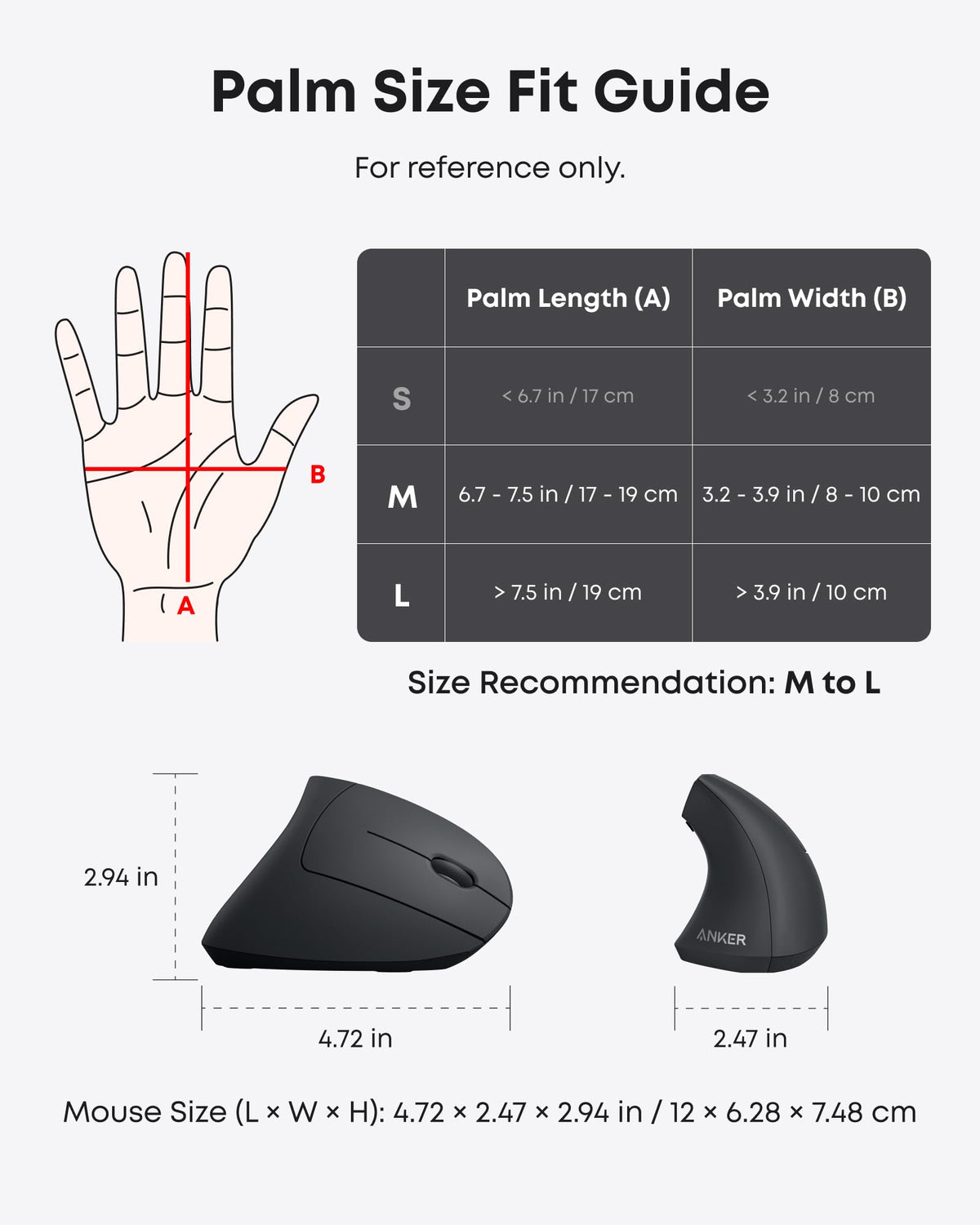 2.4G Wireless Vertical Ergonomic Optical Mouse S8