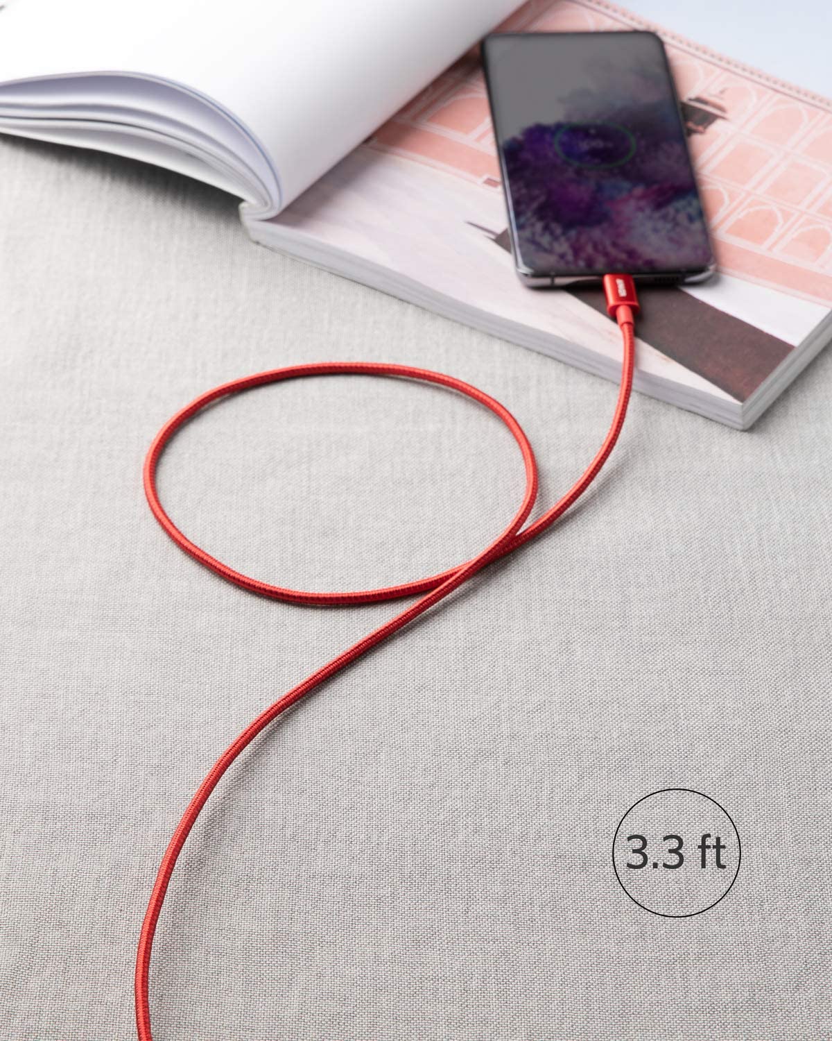 4-Pack New Nylon USB C to USB C Cable (3.3 ft 60W) M2